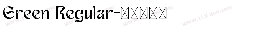 Green Regular字体转换